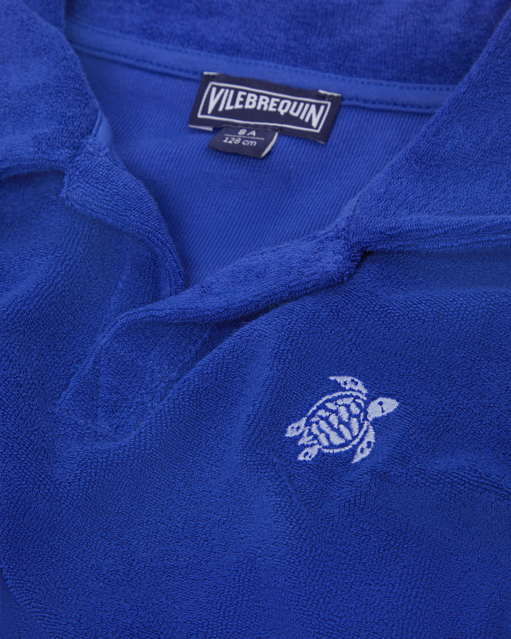 Boys Terry Polo Embroidered Turtle - Blue Marrakech / Vilebrequin Outlet