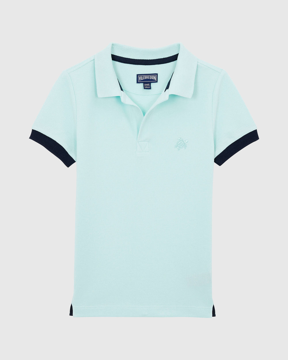 Boys Organic Cotton Polo Solid - Blue Pacific / Vilebrequin New