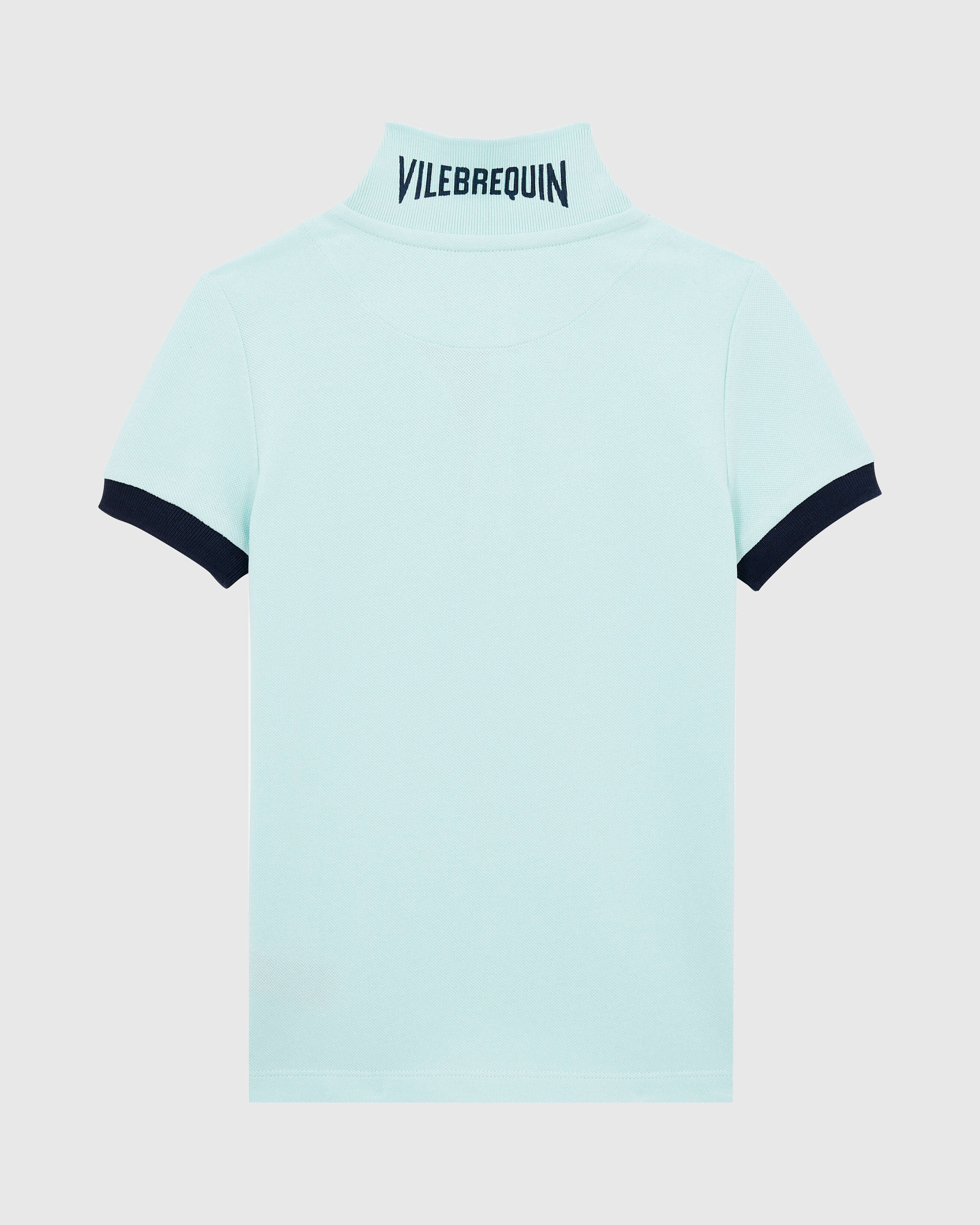 Boys Organic Cotton Polo Solid - Blue Pacific / Vilebrequin New