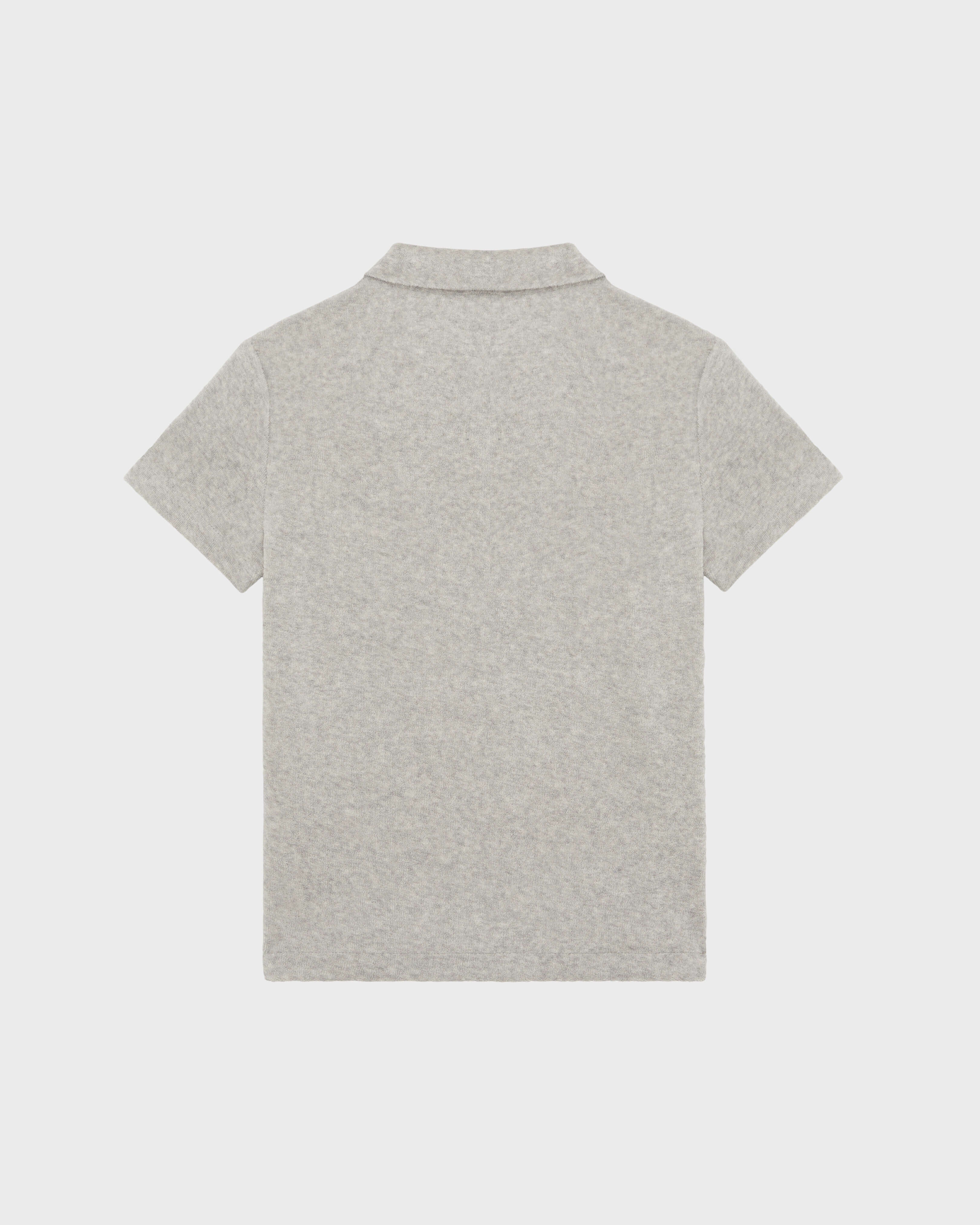 Boys Terry Polo Embroidered Turtle - Heather grey / Vilebrequin Online