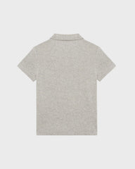 Boys Terry Polo Embroidered Turtle - Heather grey / Vilebrequin Online