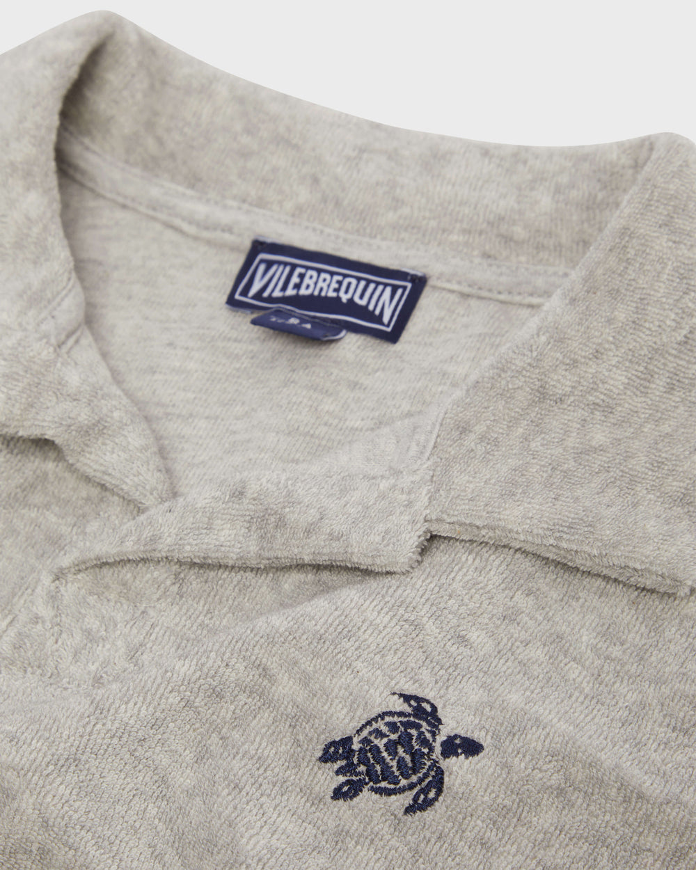 Boys Terry Polo Embroidered Turtle - Heather grey / Vilebrequin Online