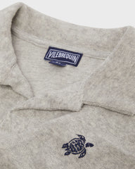Boys Terry Polo Embroidered Turtle - Heather grey / Vilebrequin Online