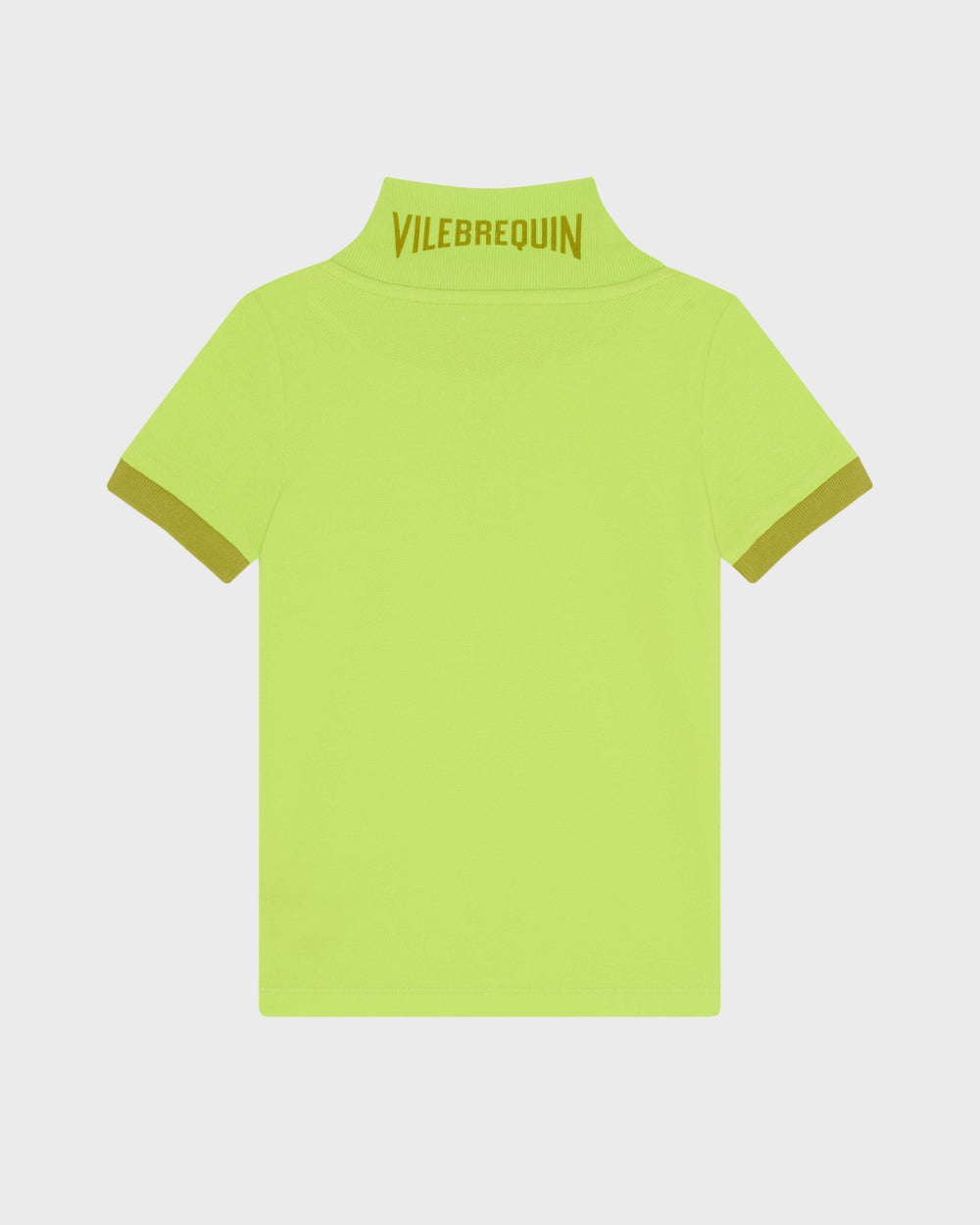 Boys Organic Cotton Polo Solid - Green Acide / Vilebrequin On sale