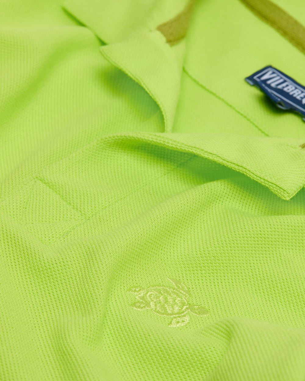 Boys Organic Cotton Polo Solid - Green Acide / Vilebrequin On sale