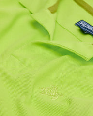 Boys Organic Cotton Polo Solid - Green Acide / Vilebrequin On sale