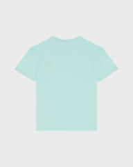 Boys Organic Cotton T-shirt Embroidered Turtle - Green Caribbean / Vilebrequin For sale