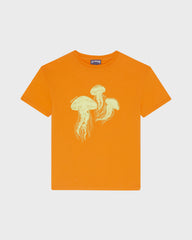 Boys Organic Cotton T-shirt Medusa - Orange Vitamin / Vilebrequin US