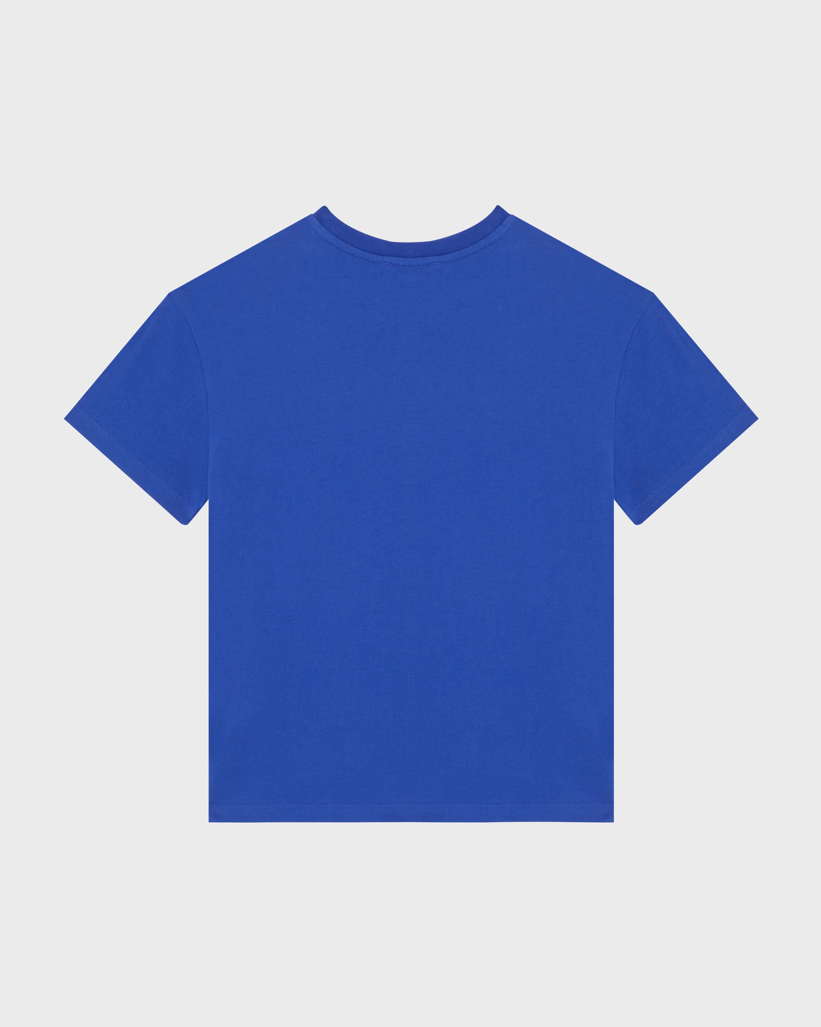 Boys Organic Cotton T-shirt Embroidered Turtle - Blue Marrakech / Vilebrequin On sale