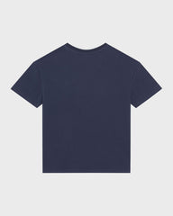 Boys Organic Cotton T-shirt Embroidered Turtle - Blue Navy / Vilebrequin For sale