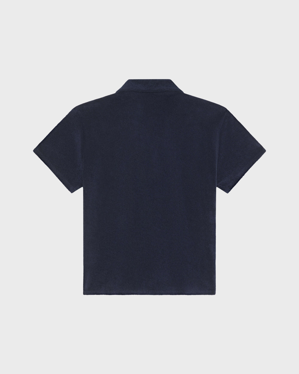 Boys Terry Bowling Shirt Embroidered Turtle - Blue Navy / Vilebrequin New