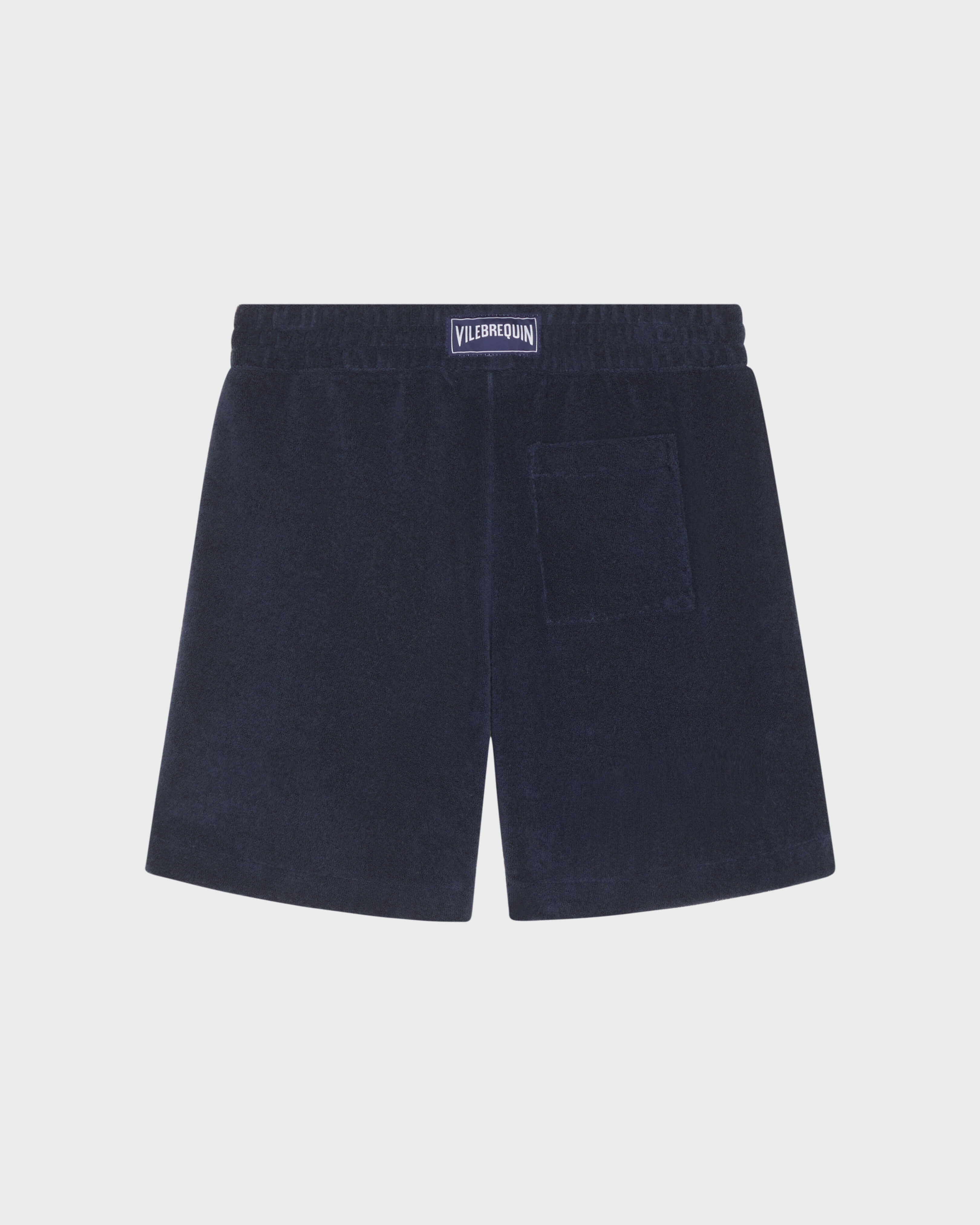 Boys Terry Bermuda Shorts Embroidered Turtle - Blue Navy / Vilebrequin Online