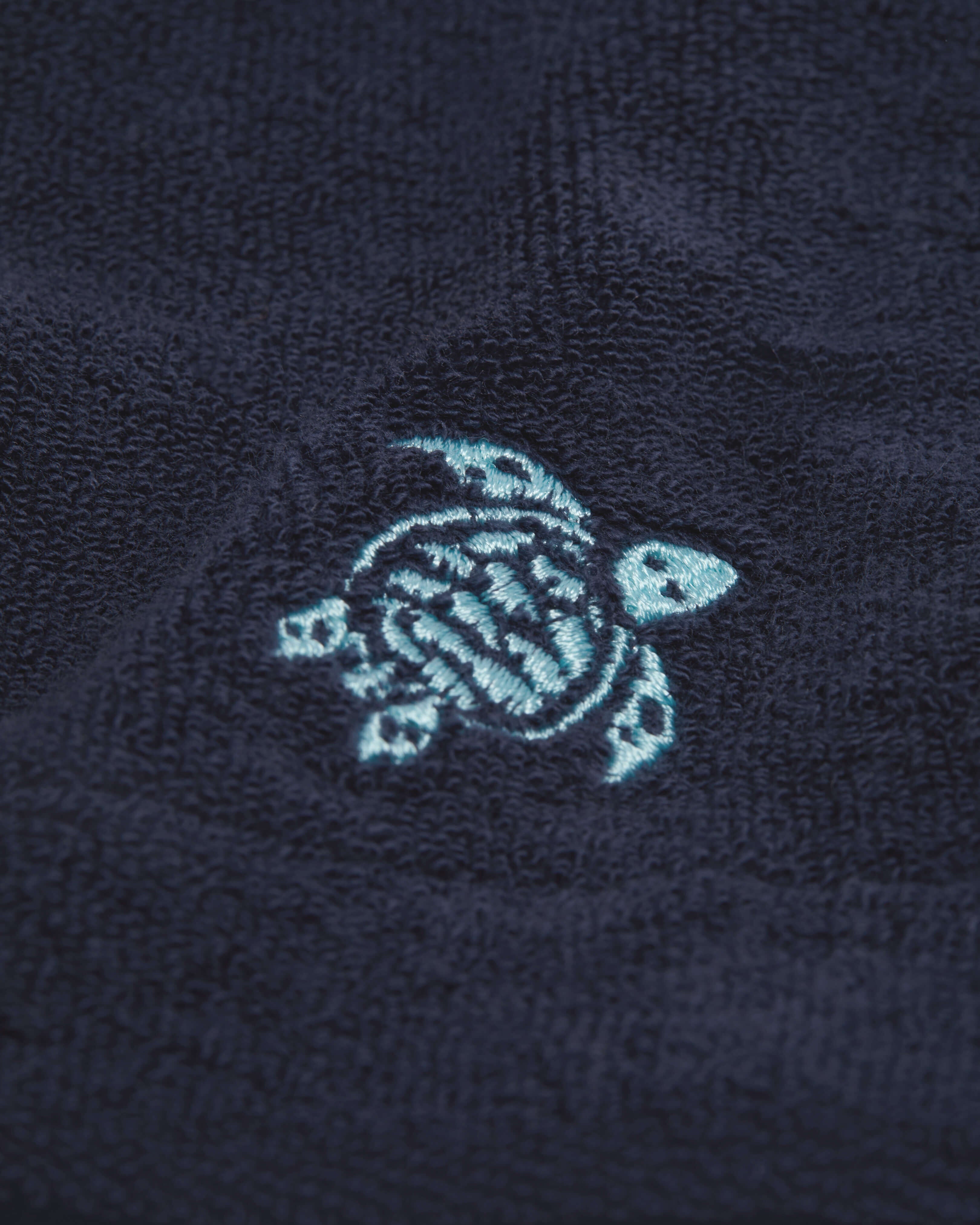 Boys Terry Bermuda Shorts Embroidered Turtle - Blue Navy / Vilebrequin Online