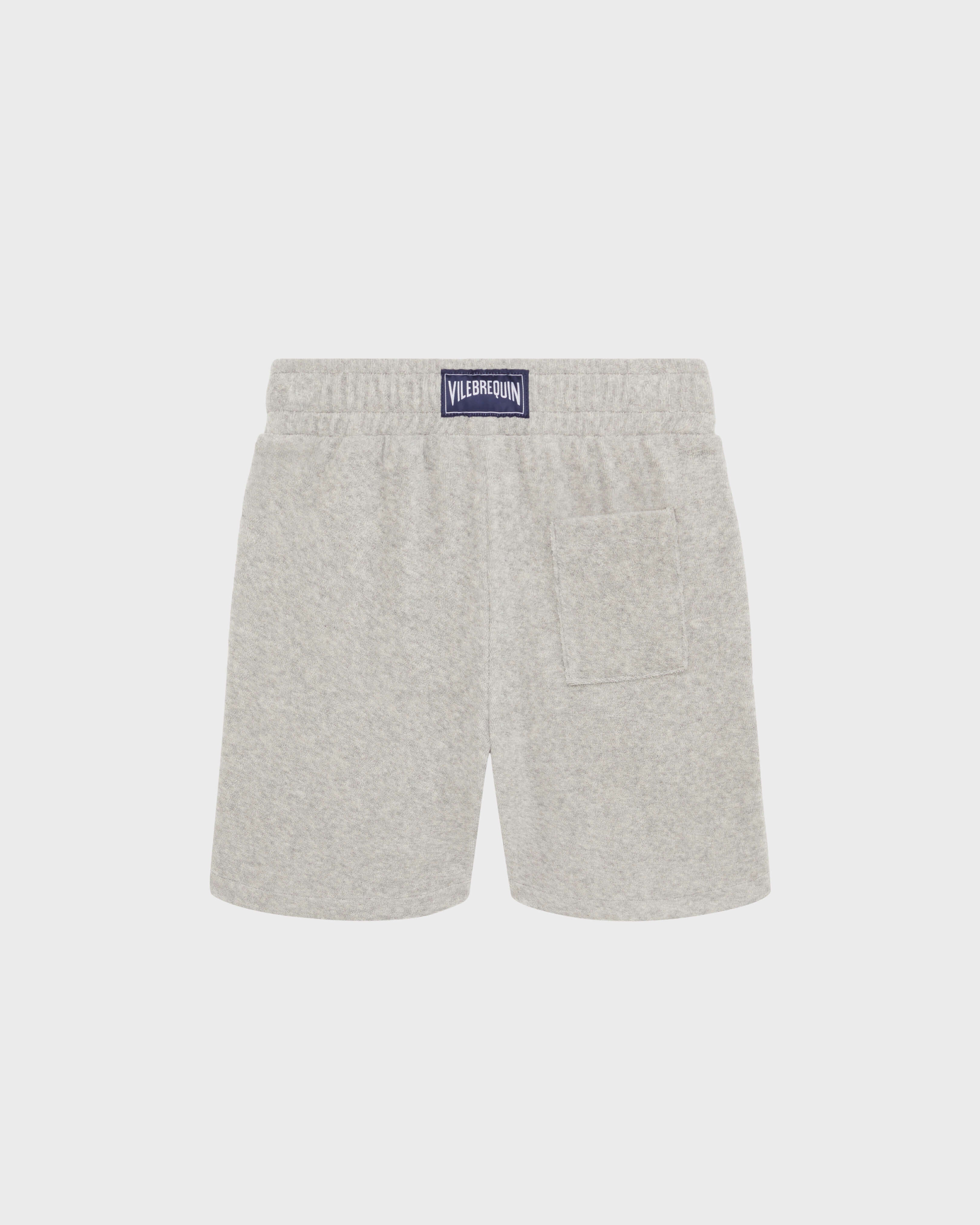 Boys Terry Bermuda Shorts Embroidered Turtle - Heather grey / Vilebrequin Sale