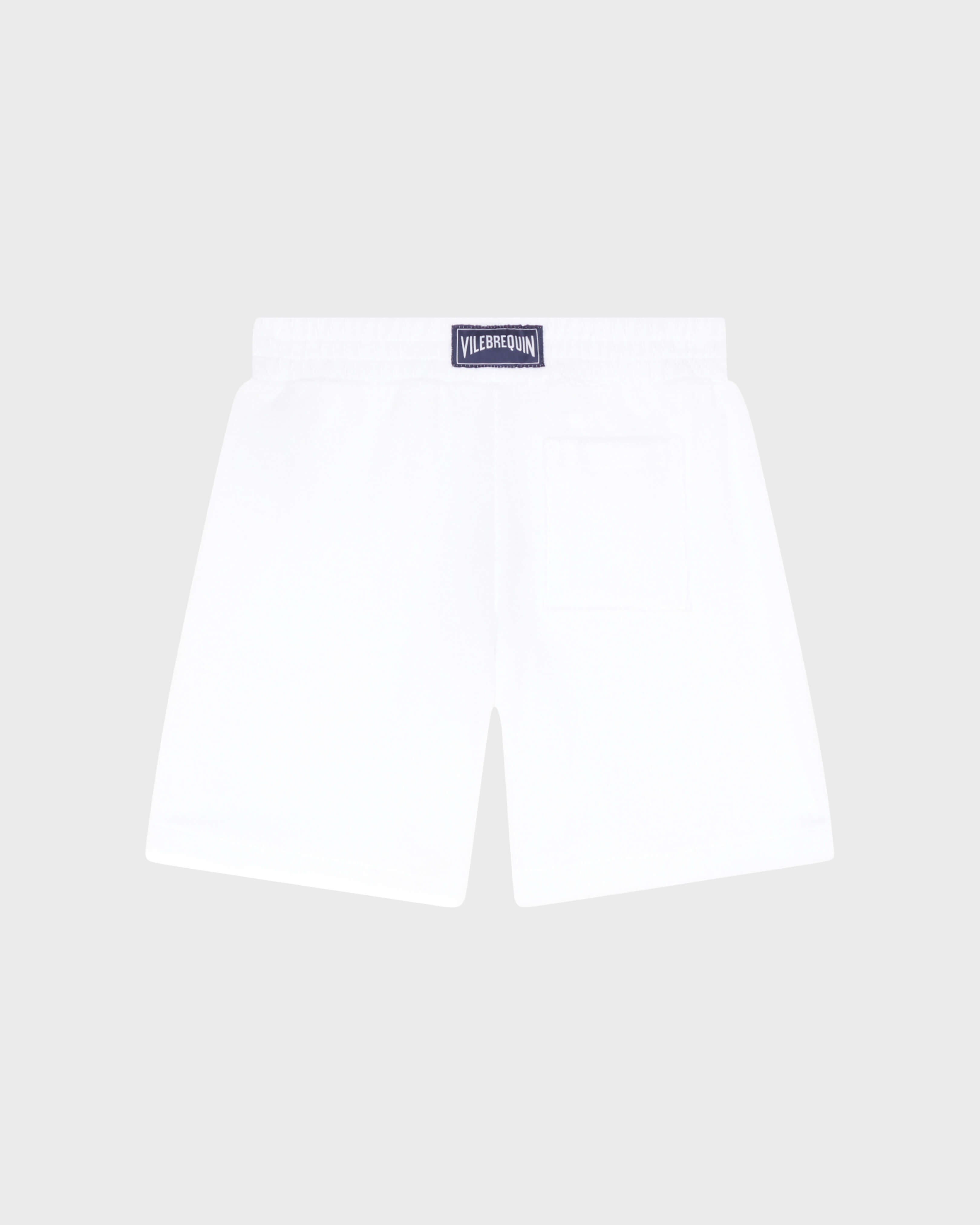 Boys Terry Bermuda Shorts Embroidered Turtle - White / Vilebrequin On sale
