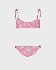 Girls Two-pieces Swimsuit Tortues Multicolores - Pink Boudoir / Vilebrequin US