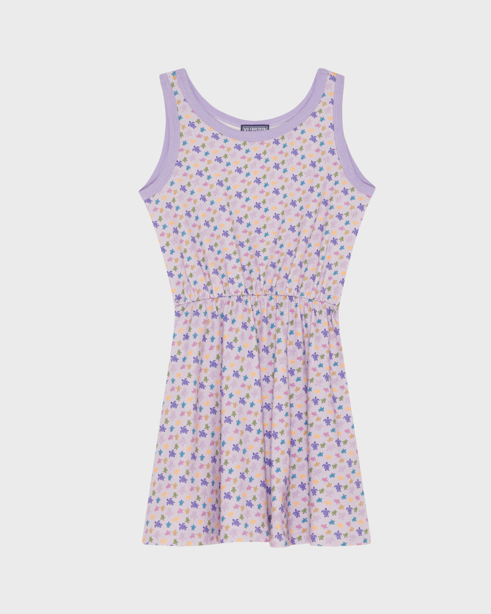 Girls Organic Cotton Tank Dress Micro Ronde des Tortues - Purple Fleur / Vilebrequin Online