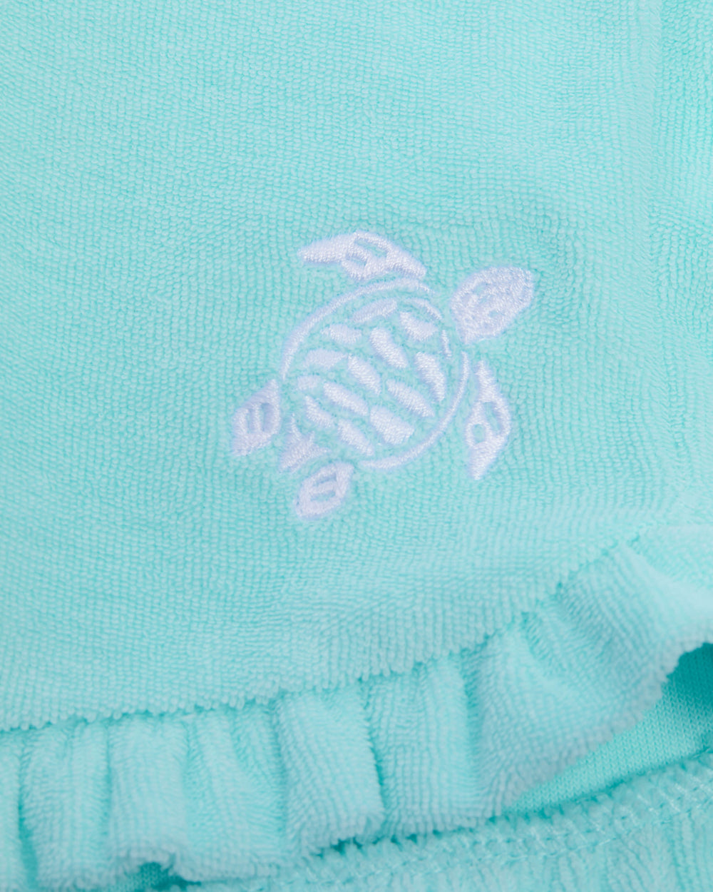 Girls Terry Shorts Embroidered Turtle - Blue Oxygene / Vilebrequin US