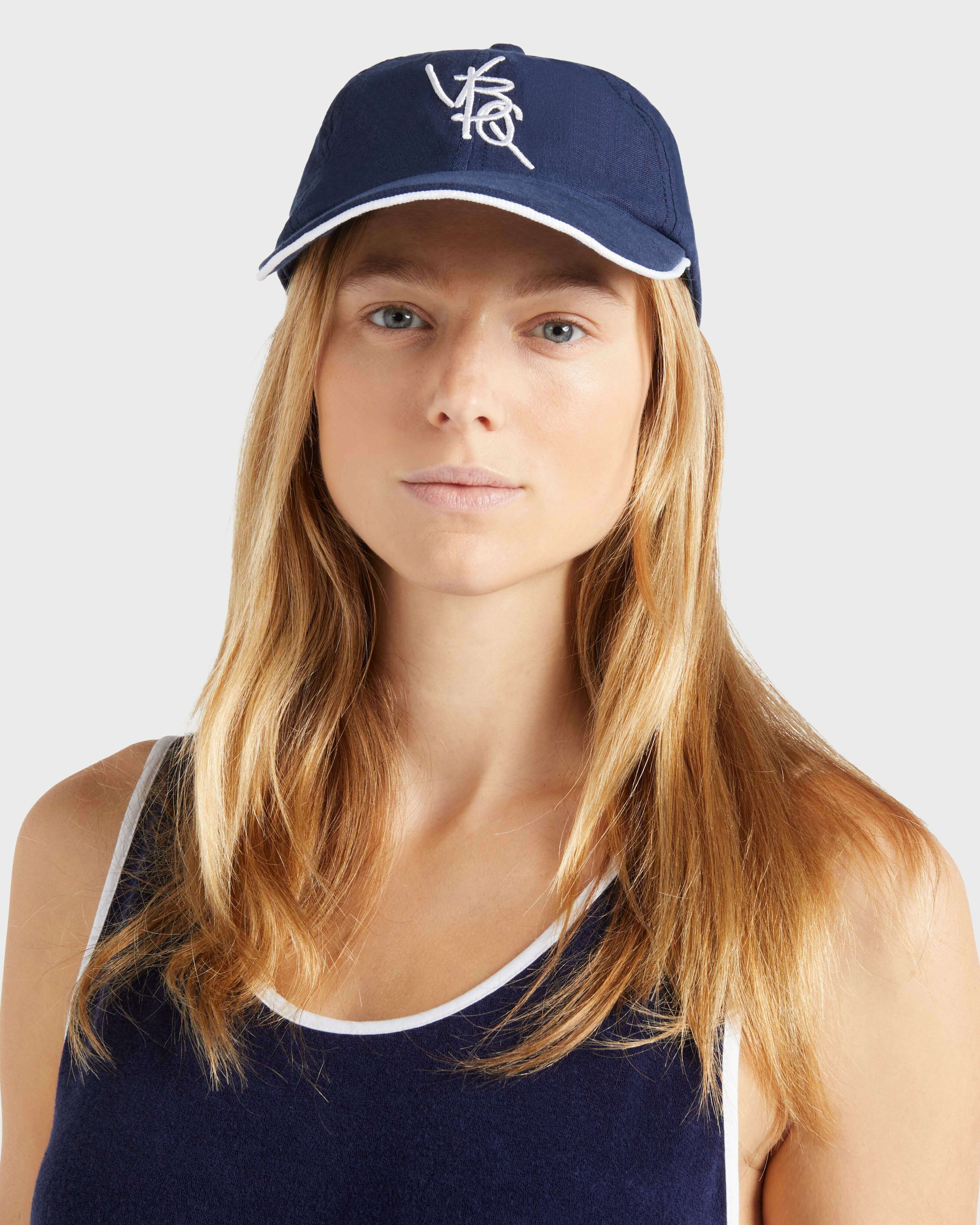 Linen Cap VBQ Line - Blue Navy / Vilebrequin Online