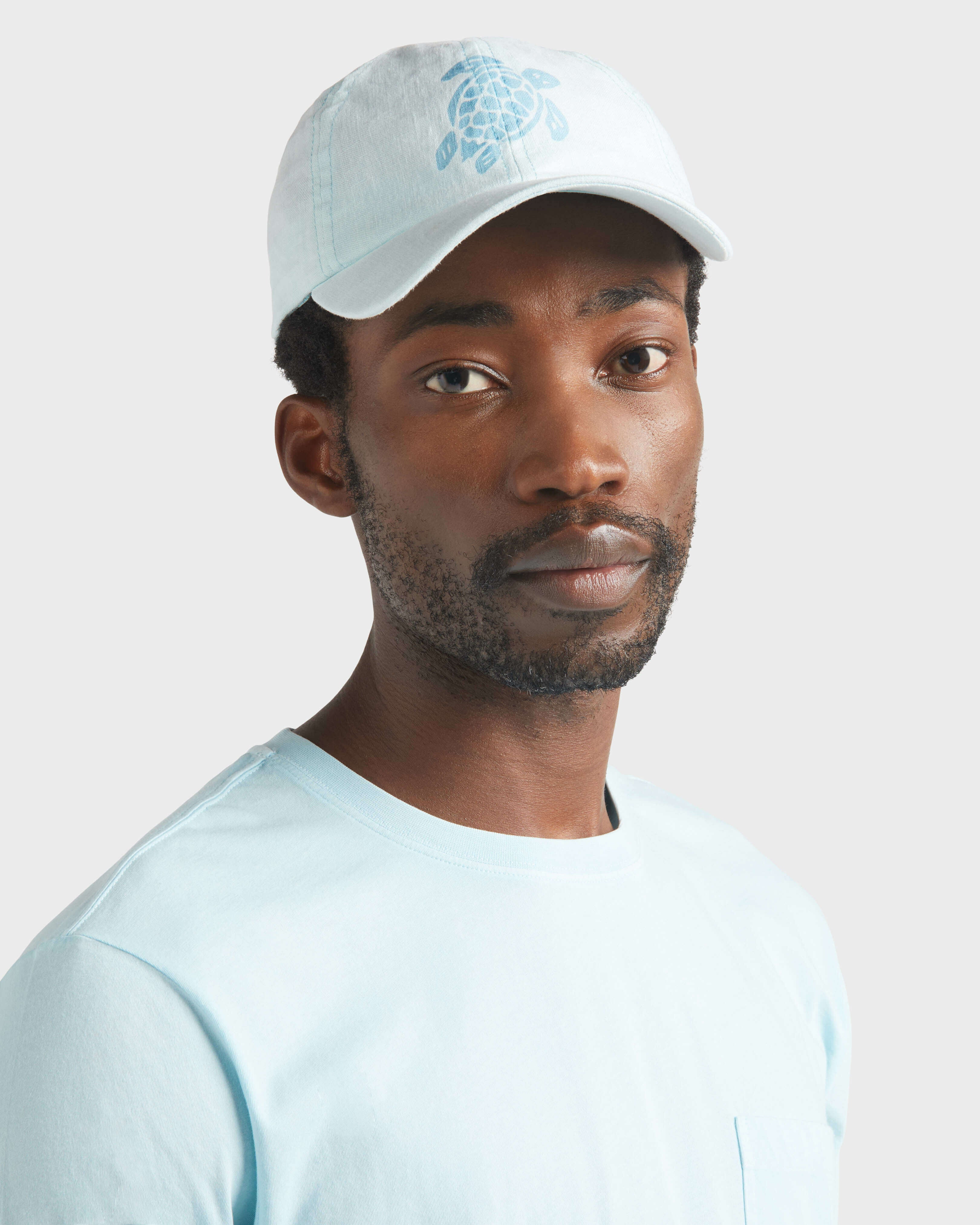 Unisex Linen Baseball Cap Solid - Blue Pacific / Vilebrequin Sale