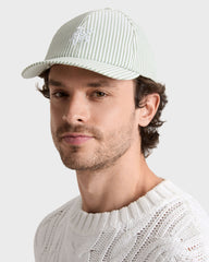 Seersuckers Stripes Cap - Green Khaki / Vilebrequin Discount