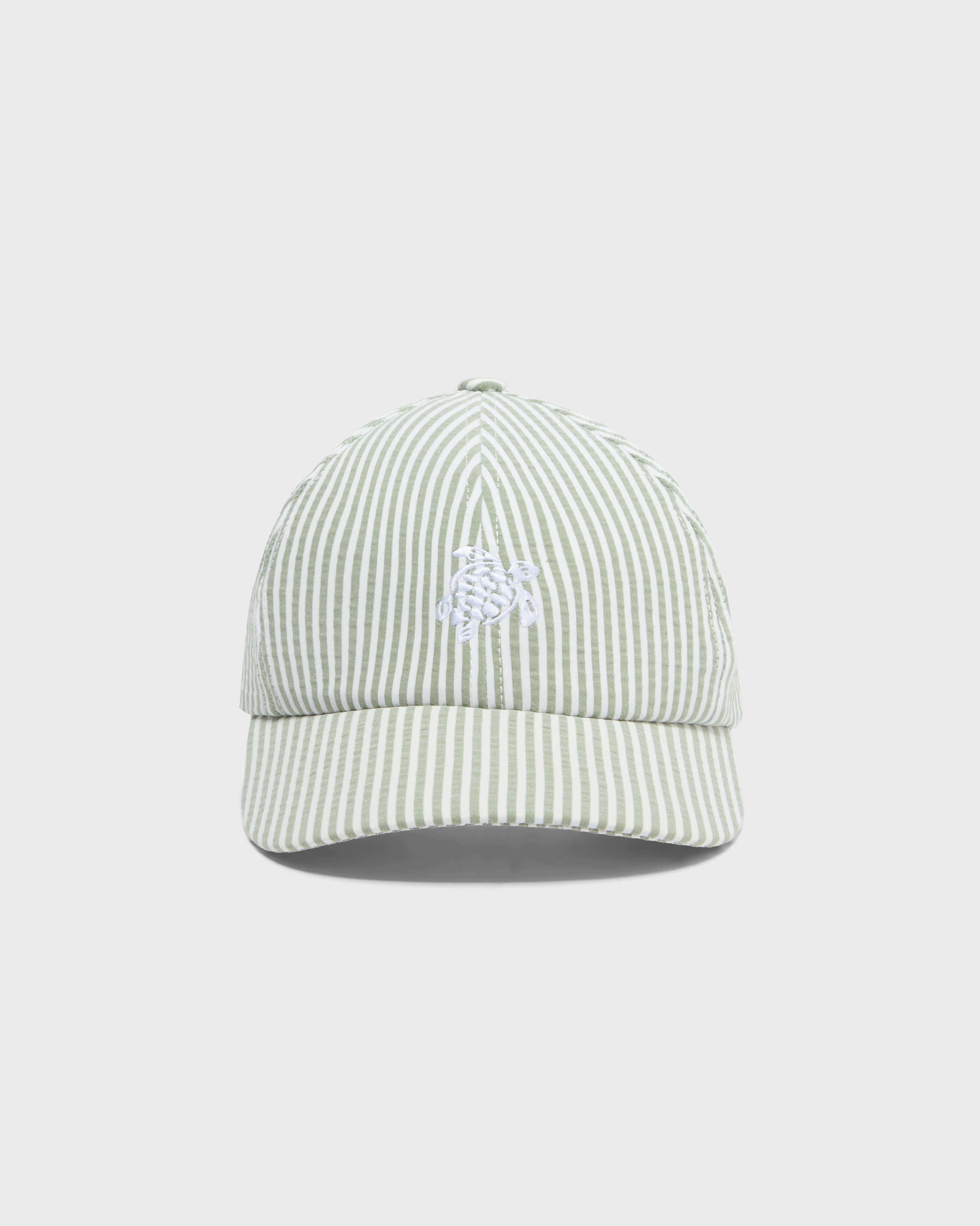 Seersuckers Stripes Cap - Green Khaki / Vilebrequin Discount