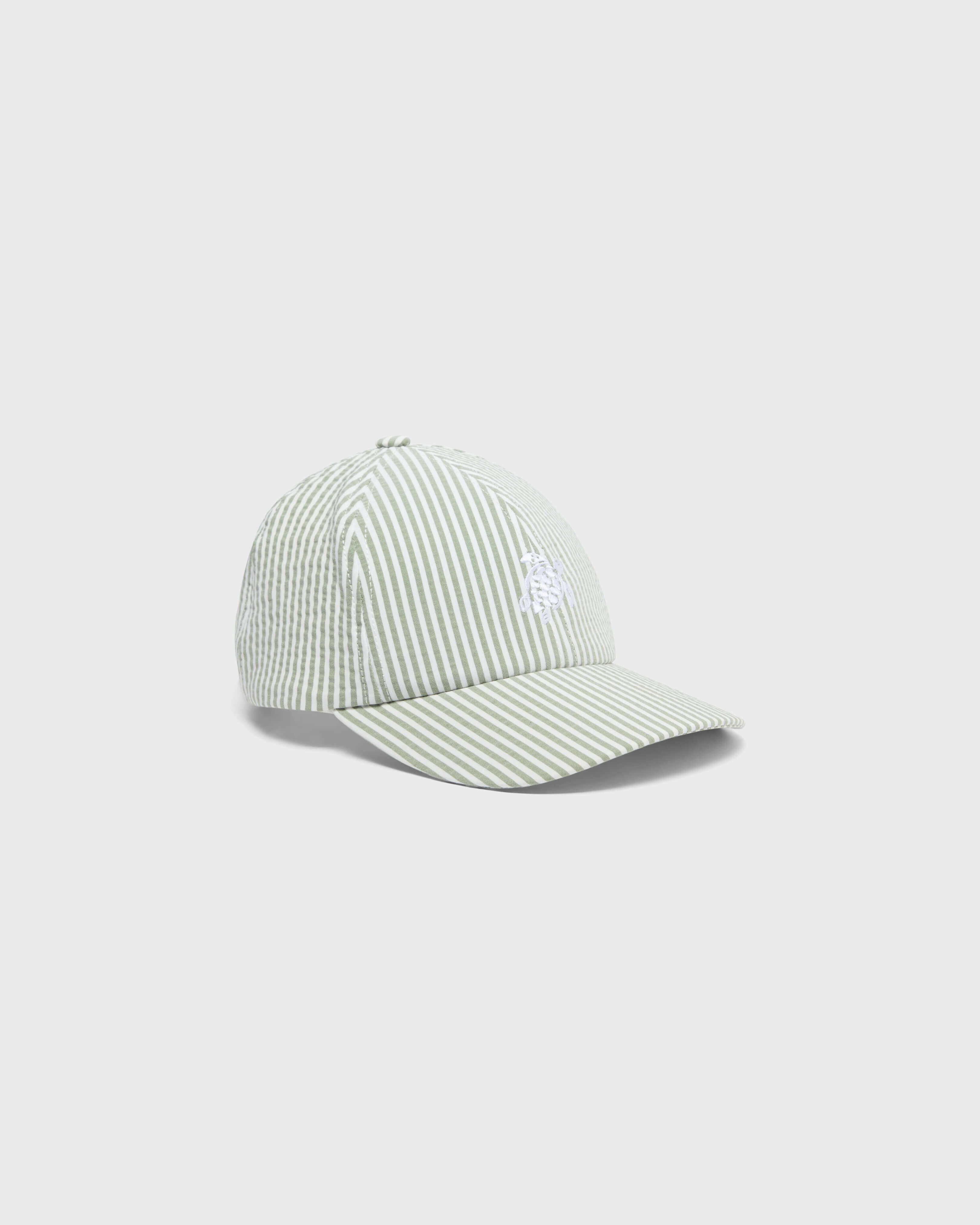 Seersuckers Stripes Cap - Green Khaki / Vilebrequin Discount