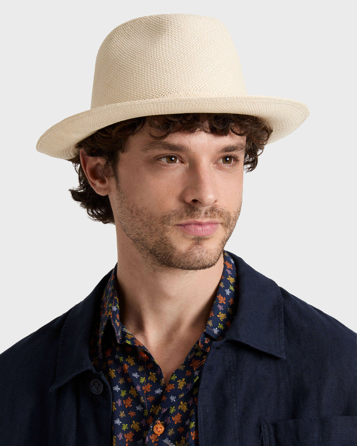 Natural Straw Panama Hat Solid - Beige Sand Website | CHGE9402 / Vilebrequin For sale