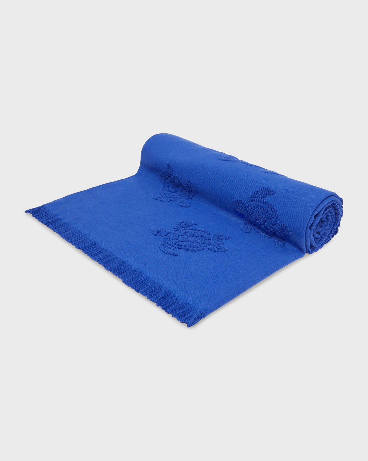 Beach Fouta in Organic Cotton Turtles Jacquard | Beach Towel Vilebrequin STHU1201 / Vilebrequin Outlet