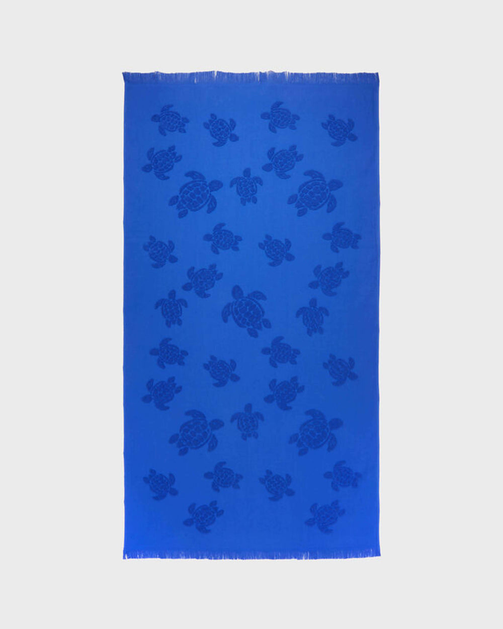 Beach Fouta in Organic Cotton Turtles Jacquard | Beach Towel Vilebrequin STHU1201 / Vilebrequin Outlet