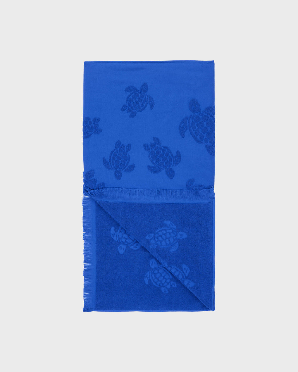 Beach Fouta in Organic Cotton Turtles Jacquard | Beach Towel Vilebrequin STHU1201 / Vilebrequin Outlet