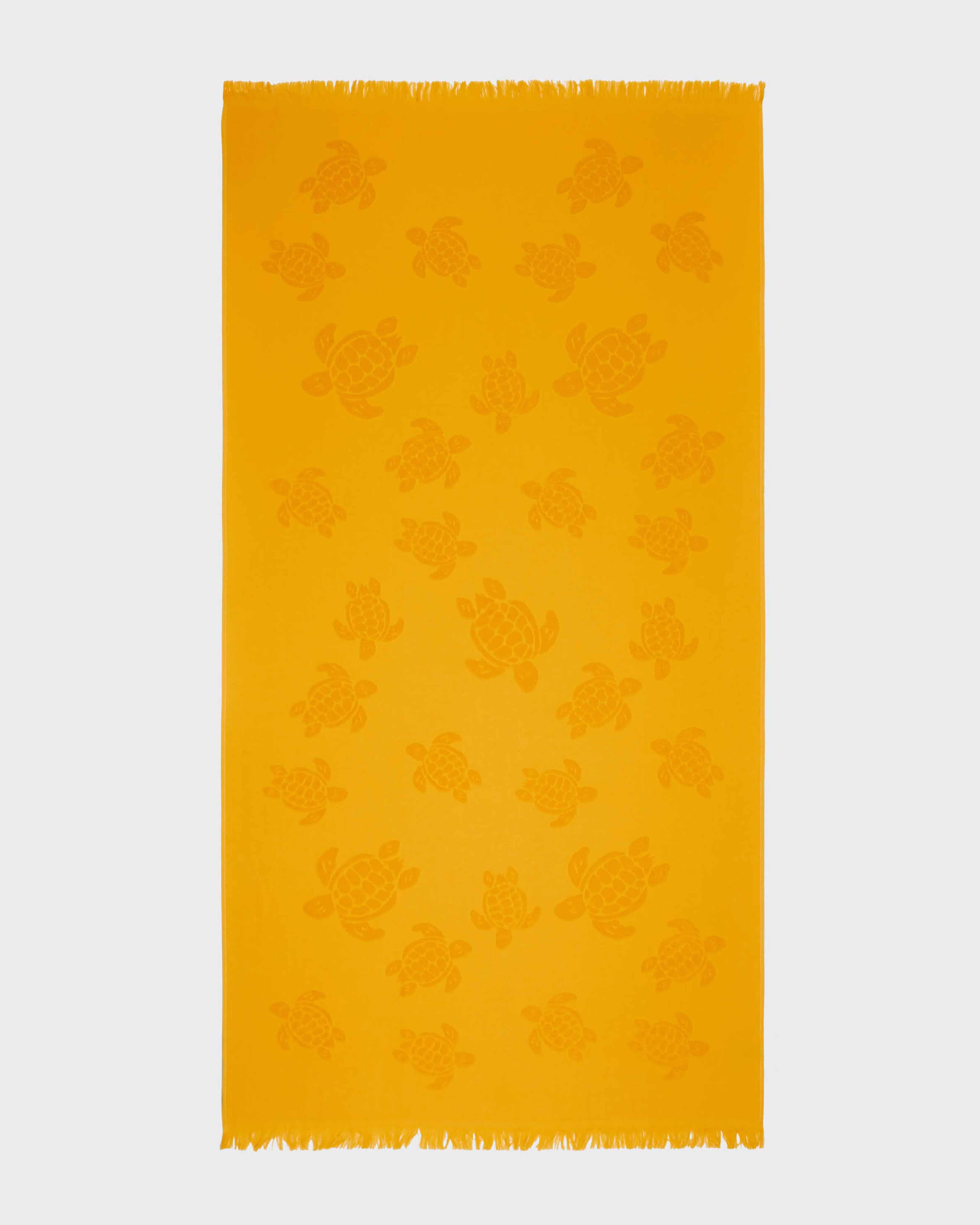 Beach Fouta in Organic Cotton Turtles Jacquard | Beach Towel Vilebrequin STHU1201 / Vilebrequin US