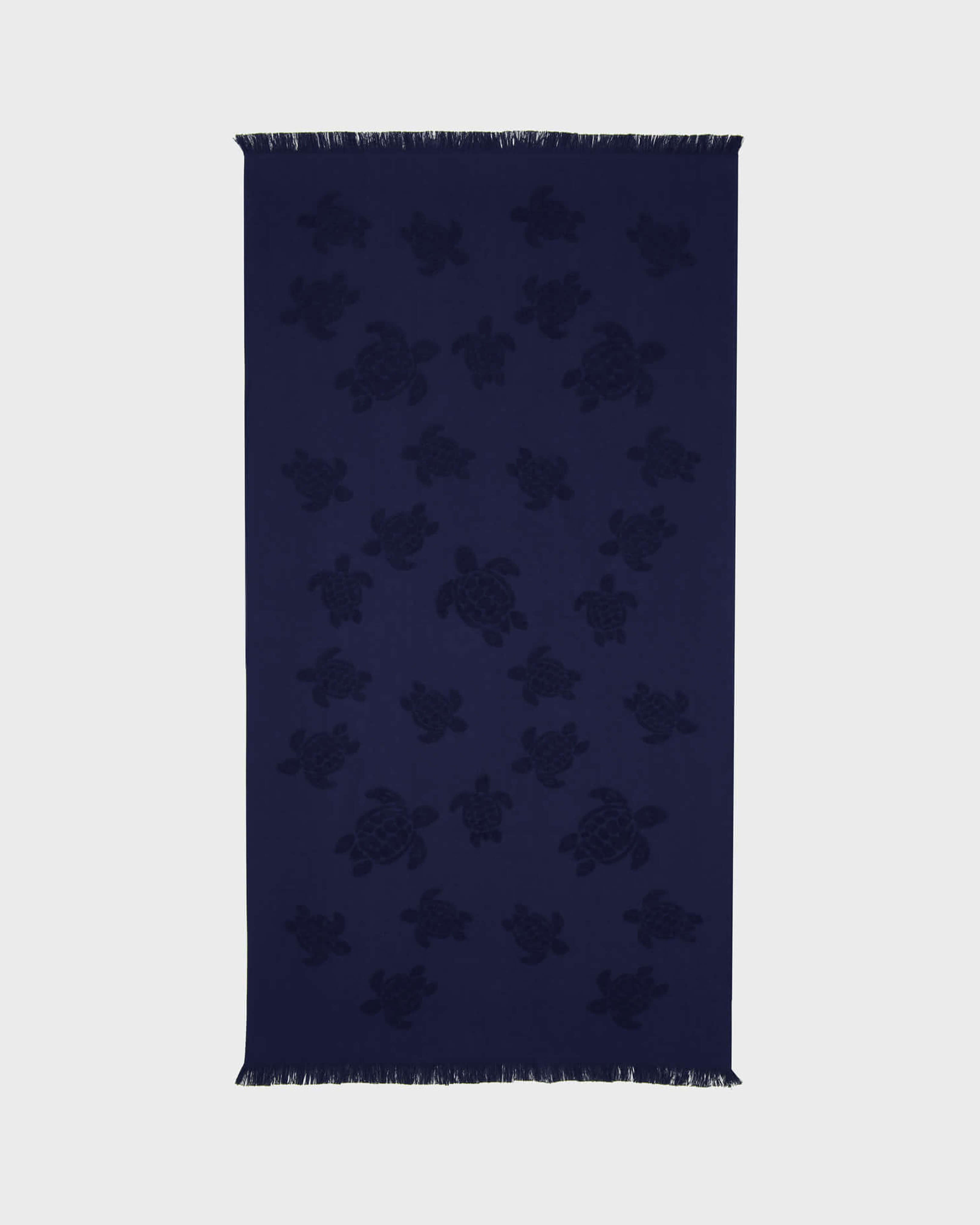 Beach Fouta in Organic Cotton Turtles Jacquard | Beach Towel Vilebrequin STHU1201 / Vilebrequin New