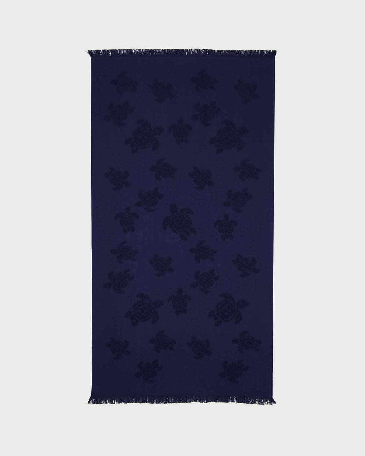 Beach Fouta in Organic Cotton Turtles Jacquard | Beach Towel Vilebrequin STHU1201 / Vilebrequin New