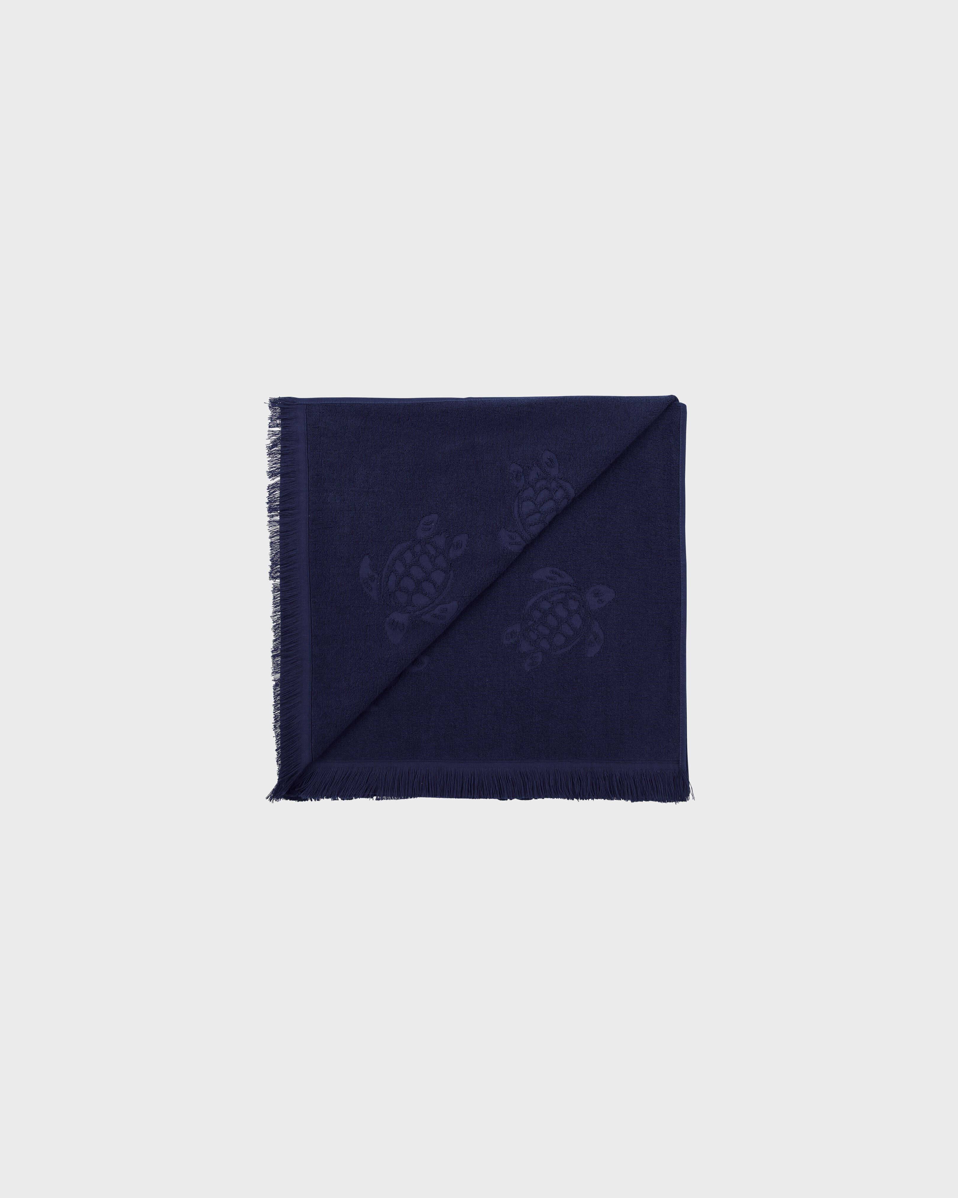 Beach Fouta in Organic Cotton Turtles Jacquard | Beach Towel Vilebrequin STHU1201 / Vilebrequin New