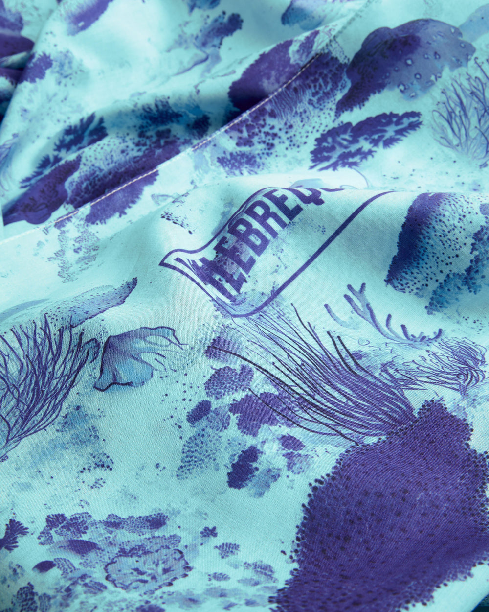 Cotton Voile Pareo Coral Reef - Blue Oxygene / Vilebrequin Sale