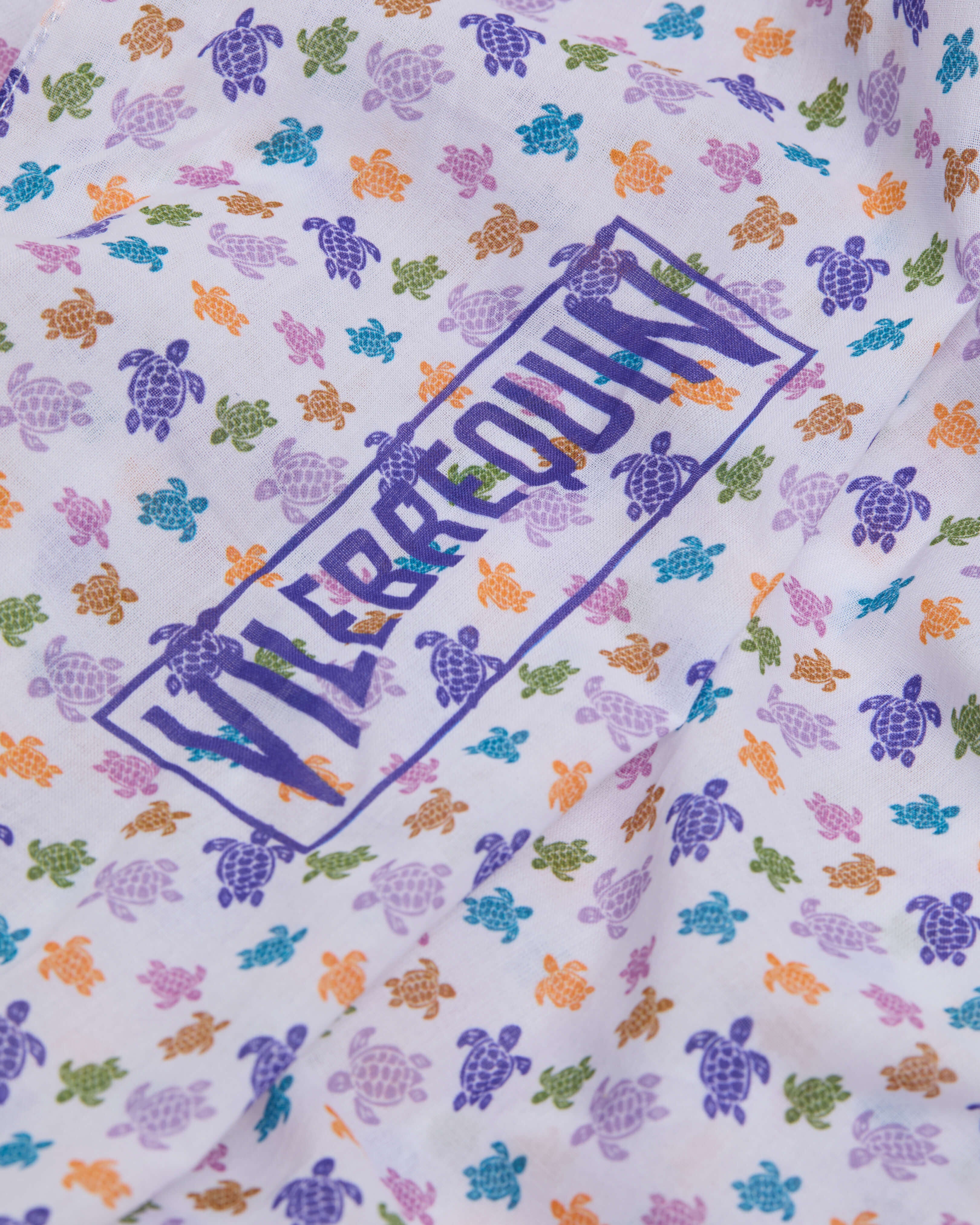 Cotton voile Pareo Micro Ronde des Tortues - White / Vilebrequin For sale