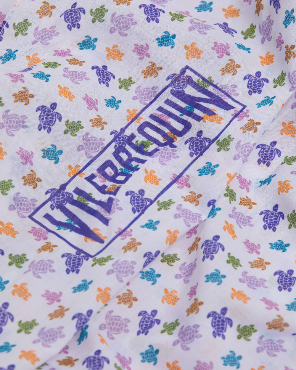 Cotton voile Pareo Micro Ronde des Tortues - White / Vilebrequin For sale