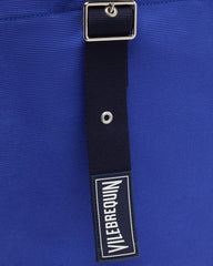 Small Cotton Beach Bag Solid - Blue Marrakech Website | BMUE9103 / Vilebrequin On sale