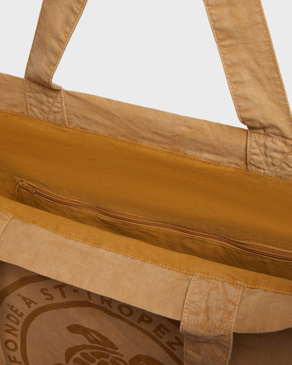 Unisex Linen Beach Bag Solid - Brown Mocha Accessories / Vilebrequin Outlet