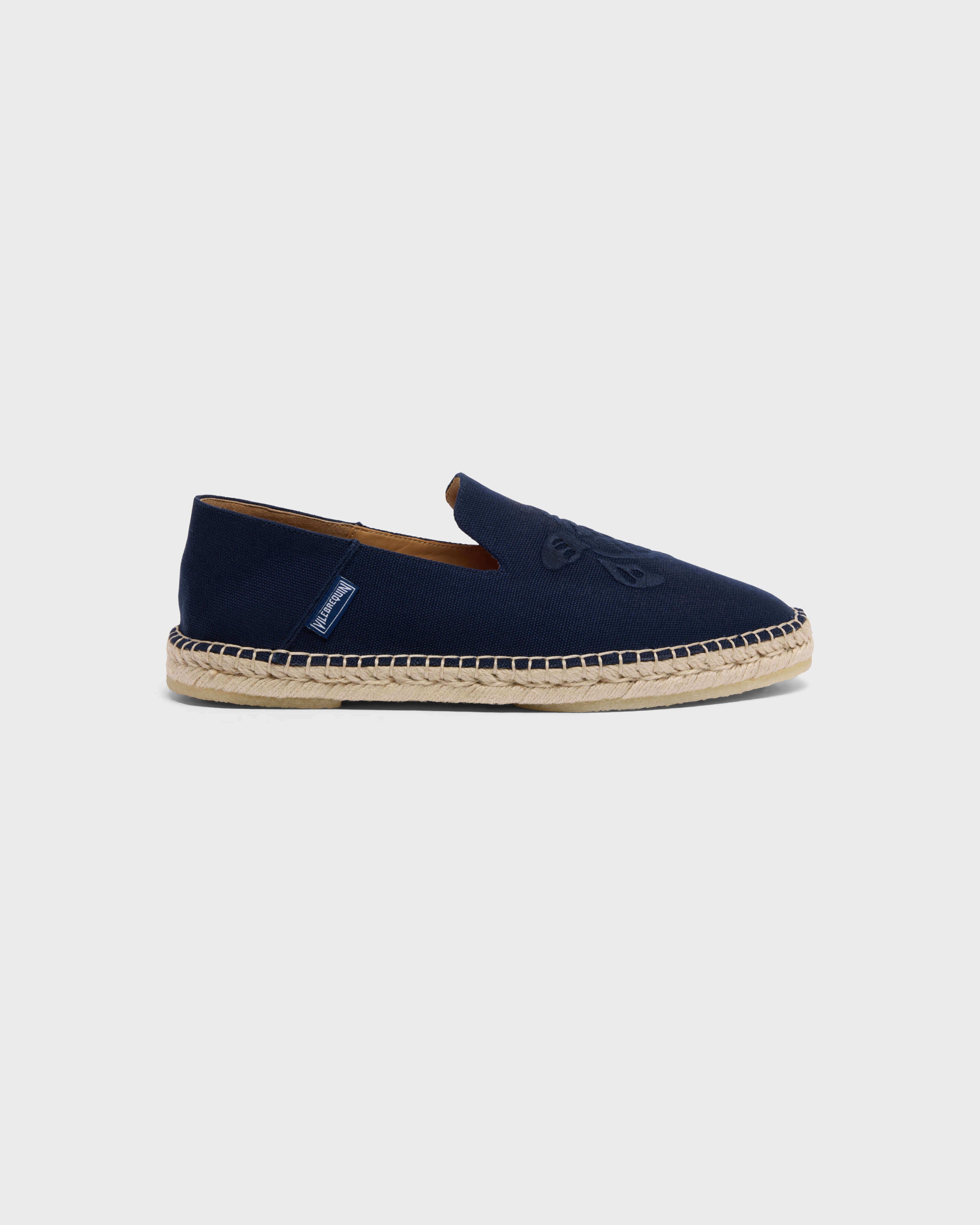 Canvas Boat Shoes Solid - Blue Navy / Vilebrequin For sale
