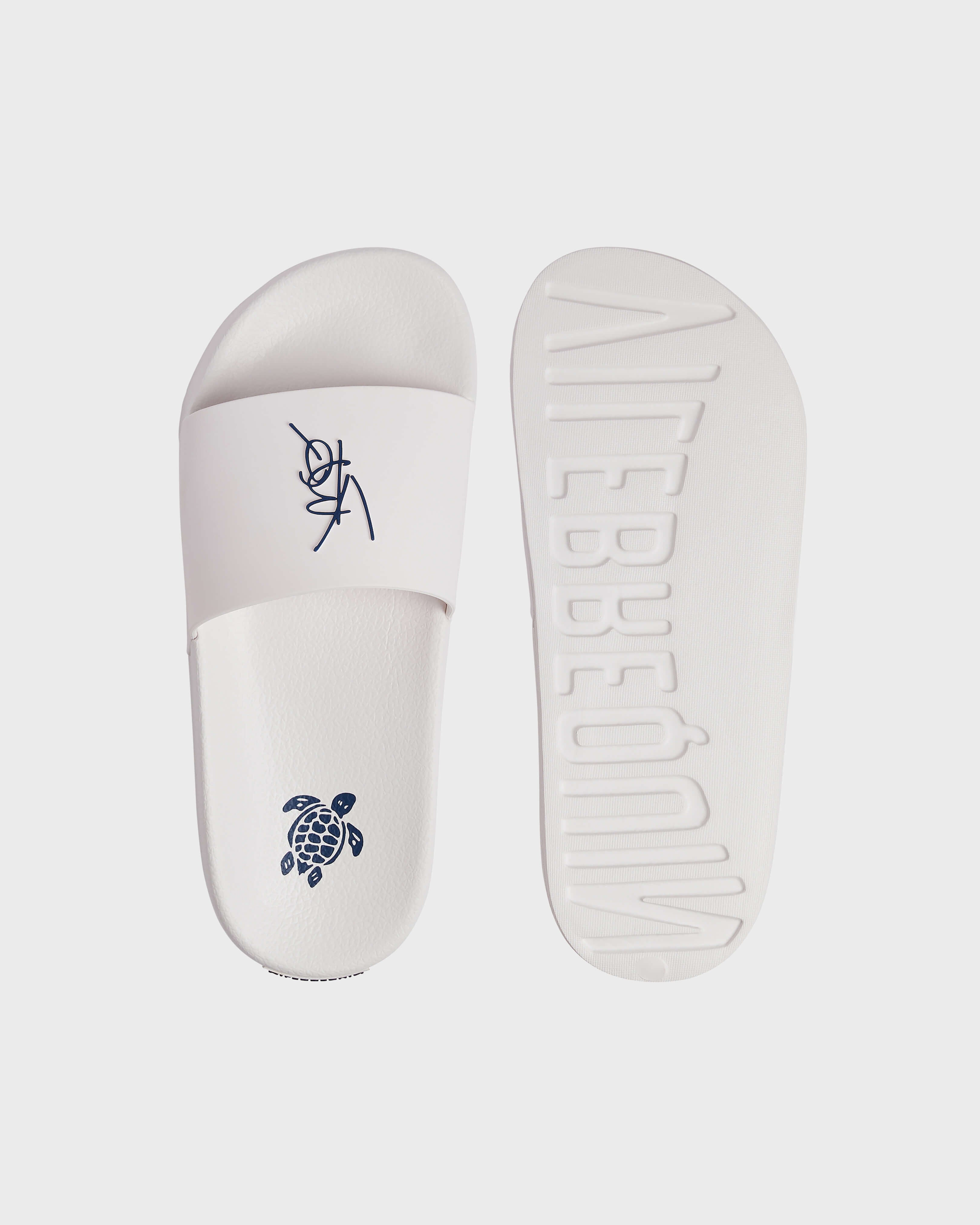 Unisex Sliders VBQ Line - White Clothing / Vilebrequin Outlet